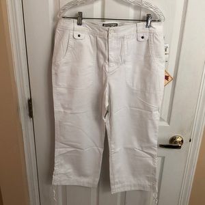 Caribbean Joe | Pants u0026 Jumpsuits | Caribbean Joe White Capris Sz 2 Brand  New With Tags | Poshmark